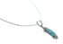Sterling Silver Turquoise And Opal Inlay Southwestern Italian Snake Chain Necklace Set AX129064